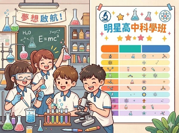 115年台灣公私立國中生錄取明星高中科學班人數統計